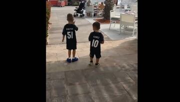 Madridistas: el tierno video de los hijos de Pinilla y Gómez