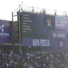 El gracioso lapsus del videomarcador de Valladolid con Mendilibar y Simeone