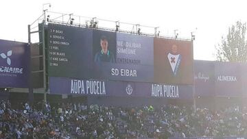 El gracioso lapsus del videomarcador de Valladolid con Mendilibar y Simeone