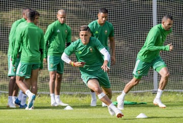 Marruecos se entrena antes del partido frente a España