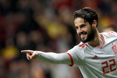 Isco marcó un 'hat-trick' a China en el Wanda Metropolitano.