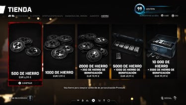 El precio del hierro en Gears 5 ha variado en algunos países