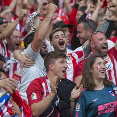 300 atléticos a Villarreal; 1.300 a Dortmund