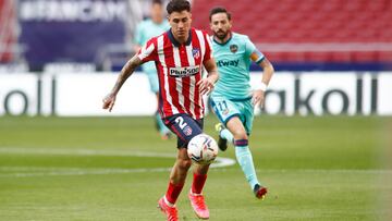 Giménez, lesionado durante el Atlético-Levante.