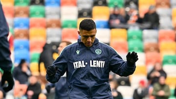 Udinese golea en la Serie A, pero Alexis Sánchez no se esperaba comenzar el 2025 así