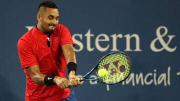 Nick Kyrgios durante su partido de semifinales del Masters 1.000 de Cincinnati ante David Ferrer.