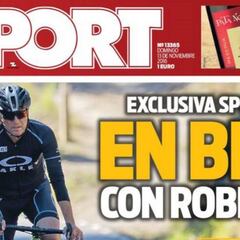 Robert, entre Cancelo y el ciclismo en las portadas