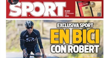 Robert, entre Cancelo y el ciclismo en las portadas