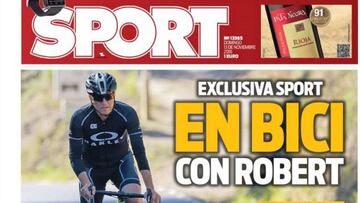 Robert, entre Cancelo y el ciclismo en las portadas