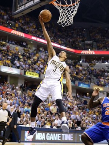 Pacers 93 - Knicks 82 (3-1). George Hill de los Indiana Pacers.