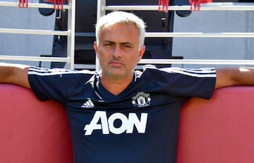 Mourinho during Manchester United's International Champions Cup clash with Real Madrid on Sunday.