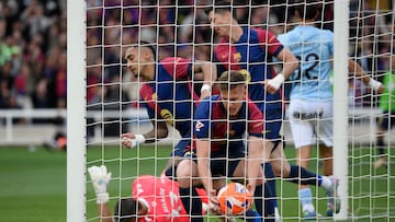 A dramatic LaLiga clash at Montjuic saw the Catalan giants edge towards the title coming back from 1-3 down to beat Celta.
