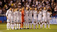 Soccer Football - La Liga - Deportivo de la Coruna vs Real Madrid - A Coruna, Spain - August 20, 2017   Real Madrid players line up during a minute silence for the victims of the Barcelona terror attack before the match   REUTERS/Miguel Vidal