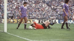 Agust&iacute;n, en un lance de la final de Copa que enfrent&oacute; al Madrid y al Castilla en 1980.
