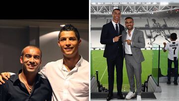 El jugador portugu&eacute;s de la Juventus, Cristiano Ronaldo, y su amigo Ricardo regufe.