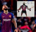 El espectacular dibujo del hijo de Arturo Vidal tras su gol en el Clásico