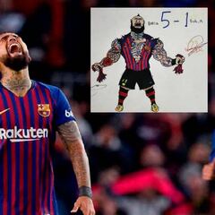 El espectacular dibujo del hijo de Arturo Vidal tras su gol en el Clásico