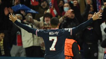 Mbappé celebra el gol que decidió el partido.