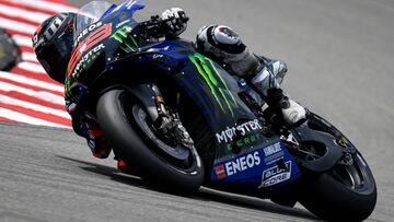 Jorge Lorenzo con la Yamaha en el test de Sepang 2020.