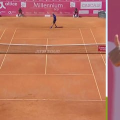 Una nube de polvo se lleva la bola... ¡y a los tenistas les entra la risa!