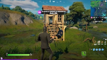 Este es el aspecto que tienen las "casas" que debemos visitar: son estructuras ruinosas de madera