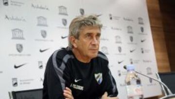 Pellegrini, en rueda de prensa.