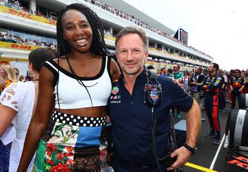 Venus Williams con Christian Horner.