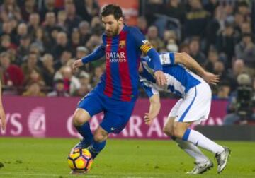 El argentino marcó un doblete en el sufrido triunfo blaugrana ante el Leganés. Abrió el marcador en el 3’ y dio la victoria marcando un penalti en el 90’