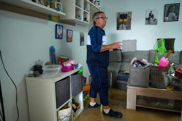Una casa anegada de la calle Urano en San Fernando, a 31 de octubre de 2024, en Cádiz.