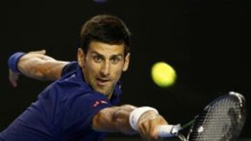 Novak Djokovic, en su partido ante Halys.