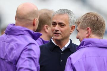 José Mourinho in relaxed mood ahead of his first game in charge at Tottenham Hotspur.