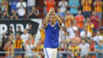 Joaquín, ovacionado en Mestalla.