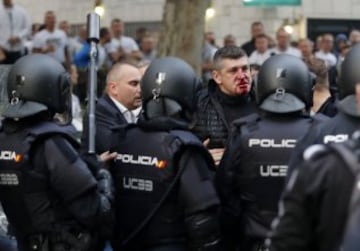 Los seguidores del Legia la lían en las calles de Madrid