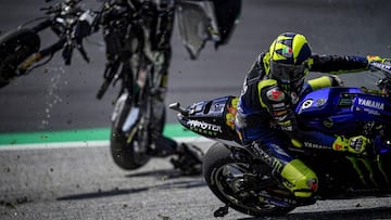 Rossi acusó a Zarco de "frenar voluntariamente" delante de Morbidelli en Austria