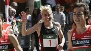 <b>SEGUNDA. </b>Marta Domínguez terminó segunda la Milla de Bilbao.