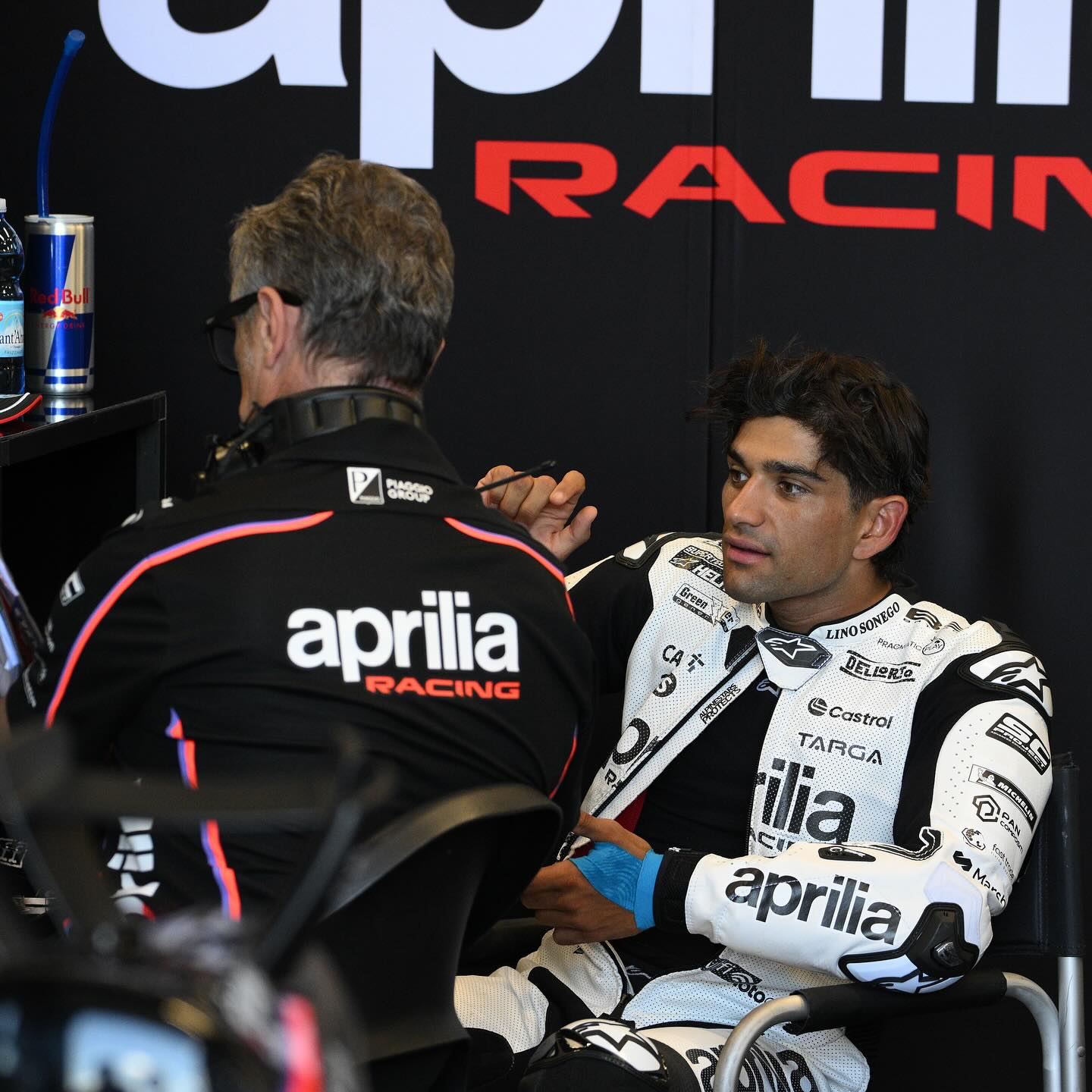Jorge Martín, en su test con Aprilia en Misano.