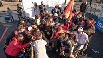 La selecci&oacute;n espa&ntilde;ola de surf en el Mundial de surfing adaptado de La Jolla (California, Estados Unidos). 