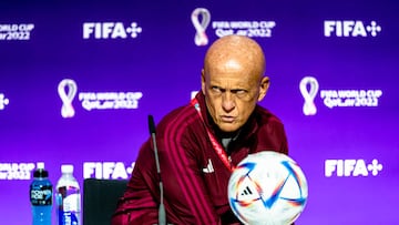 DOHA, 18-11-2022 World Cup Qatar 2022. Pierluigi Collina holds a press conference - Photo by Icon sport during the FIFA World Cup 2022 - Press Conference on November 18, 2022 in Doha, Qatar. (Photo by ProShots/Icon Sport via Getty Images)