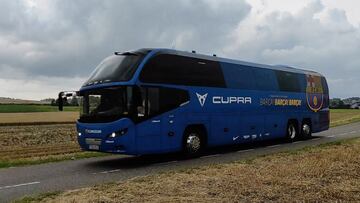 El Barcelona cambia los buggies por el bus debido al temporal