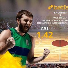 Zalgiris Kaunas vs. Valencia Basket: horario, TV, estadísticas, clasificación y pronósticos