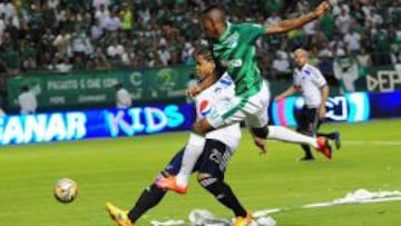 Torres tuvo el empate para Millos al final del primer tiempo.