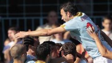 <b>EUFORIA. </b>Los jugadores del Celta han logrado que sus aficionados vuelvan a soñar con el ascenso.