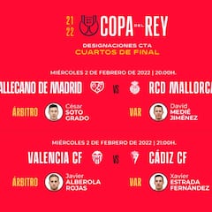 Soto Grado dirigirá el Rayo-Mallorca y Alberola el Valencia-Cádiz