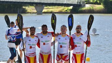 El K4 500: Germade, Craviotto, Cooper y Arévalo.