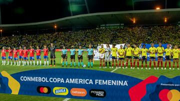 Chile y Colombia en la Copa América Femenina 2022