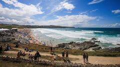 La playa de Fistral Beach donde se celebra el Boardmasters, cancelado este a&ntilde;o por coronavirus.