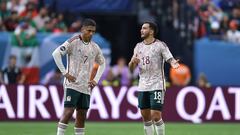 Jugadores de México en el partido por el tercer lugar de la Nations League contra Panamá.