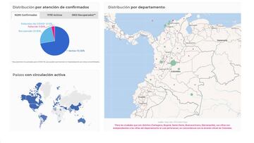 Mapa de casos y muertes por coronavirus por departamentos en Colombia: hoy, 18 de mayo