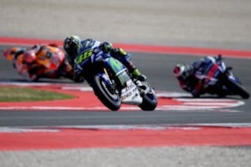 Valentino Rossi, Jorge Lorenzo y Dani Pedrosa.