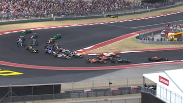 Salida del esprint de F1 en Austin.